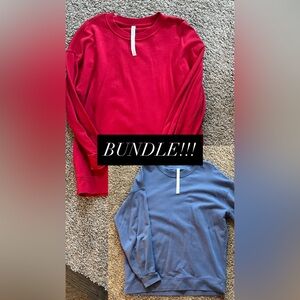 lululemon athletica Red and Blue Sweatshirts